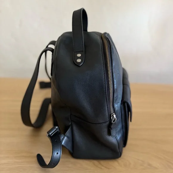 Frye Mini Olivia Black Leather Backpack - Picture 8 of 16